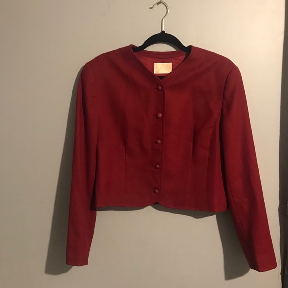 Pendleton 100% virgin wool button up red blazer - Picture 1 of 6